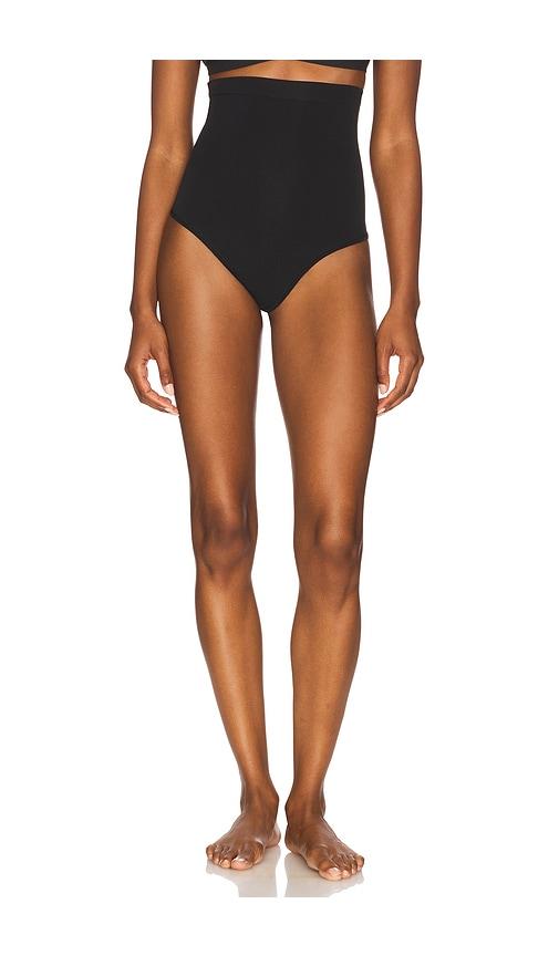 SPANX Spanxsculpt Seamless Power High Waisted Thong in Black by SPANX
