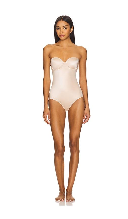 SPANX Spanxsculpt Suit Your Fancy Strapless Bodysuit in Beige by SPANX