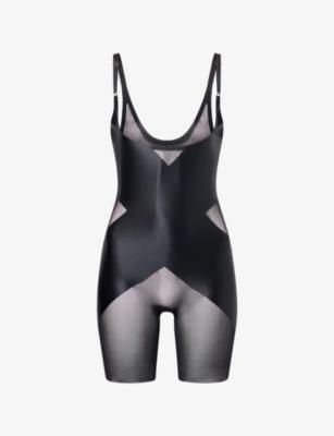 SPANXshape™ Satin-X™ Open-Bust Mid-Thigh Bodysuit by SPANX