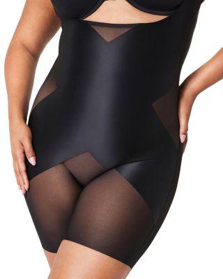SPANXshape™ Satin-X™ Open-Bust Mid-Thigh Bodysuit by SPANX