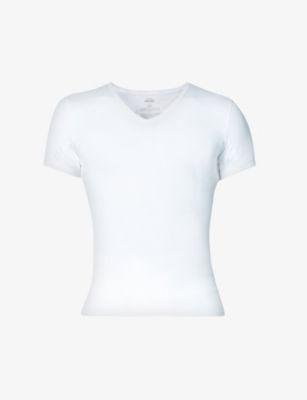 Sculpt V-neck stretch-cotton T-shirt by SPANX