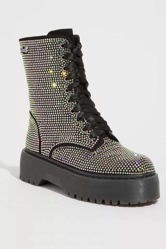 Sparkl Rhinestone Combat Boot by SPARKL