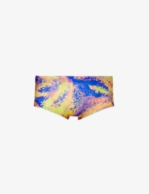 All-over patterned recycled polyester-blend swim briefs by SPEEDO