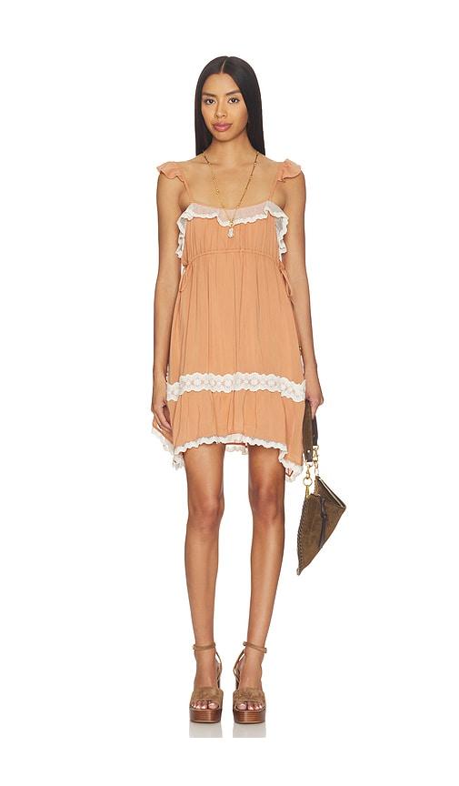 SPELL Poison Peach Mini Dress in Peach by SPELL