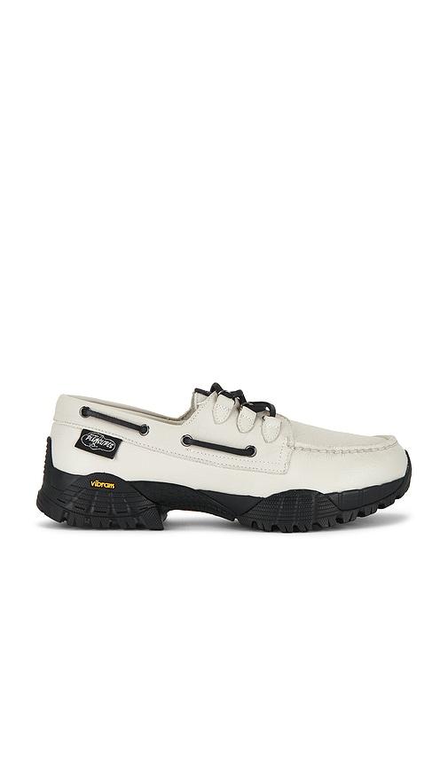 Sperry x Pleasures 3-Eye Vibram Hiker Loafer in White by SPERRY