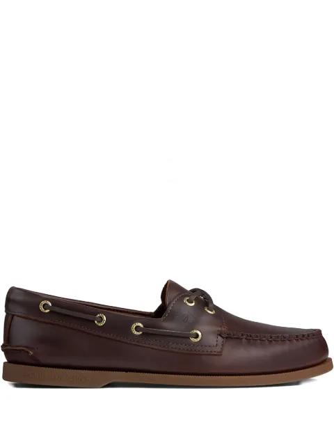 leather eyelet loafers by SPERRY