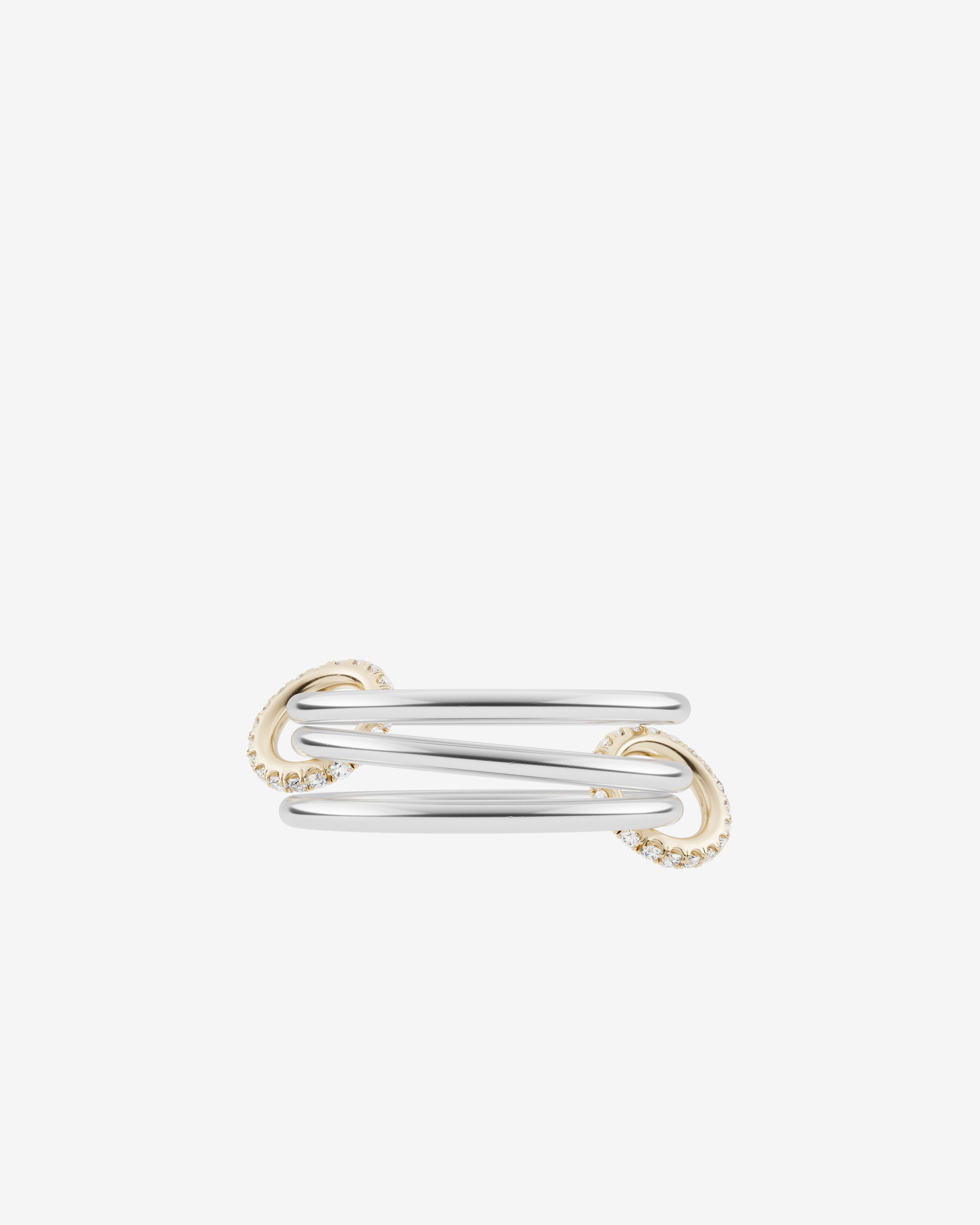 Spinelli Kilcollin - Solarium SG Pavé Ring - (Silver/Gold) by SPINELLI KILCOLLIN