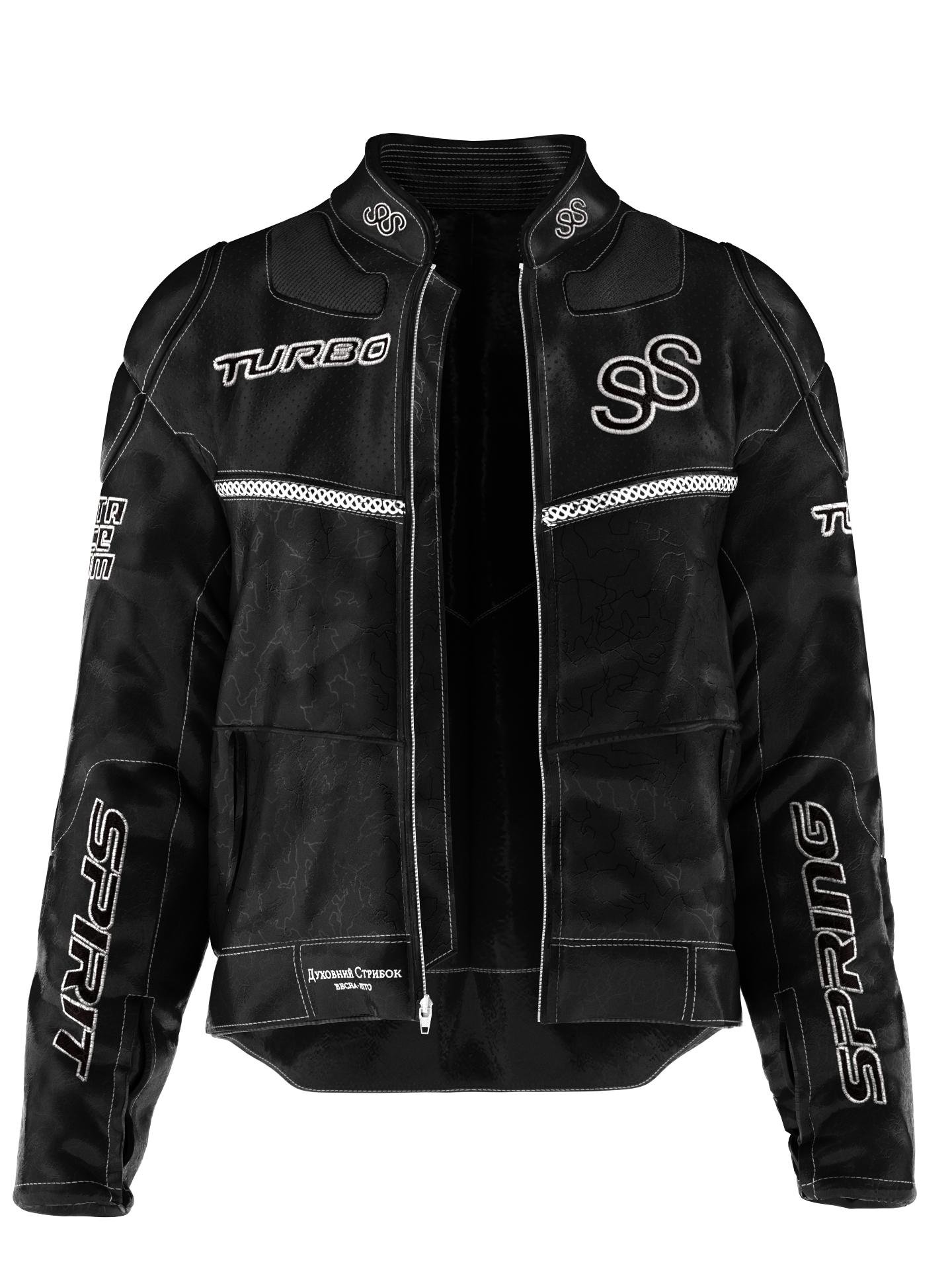 Black Moto Jacket by SPIRIT SPRING