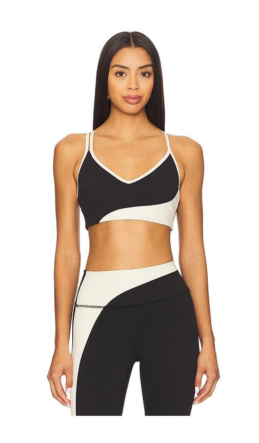 Spiritual Gangster Libra Longline Sports Bra in Black by SPIRITUAL GANGSTER