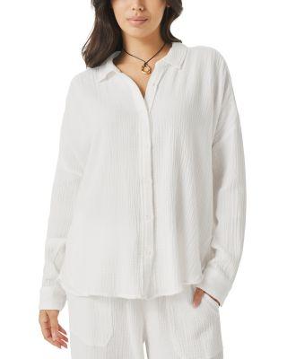 Ava Gauze Button Down Shirt by SPLENDID