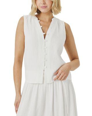Ava Gauze Button Front Tank by SPLENDID