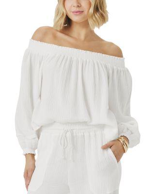 Ava Gauze Off-The-Shoulder Top by SPLENDID
