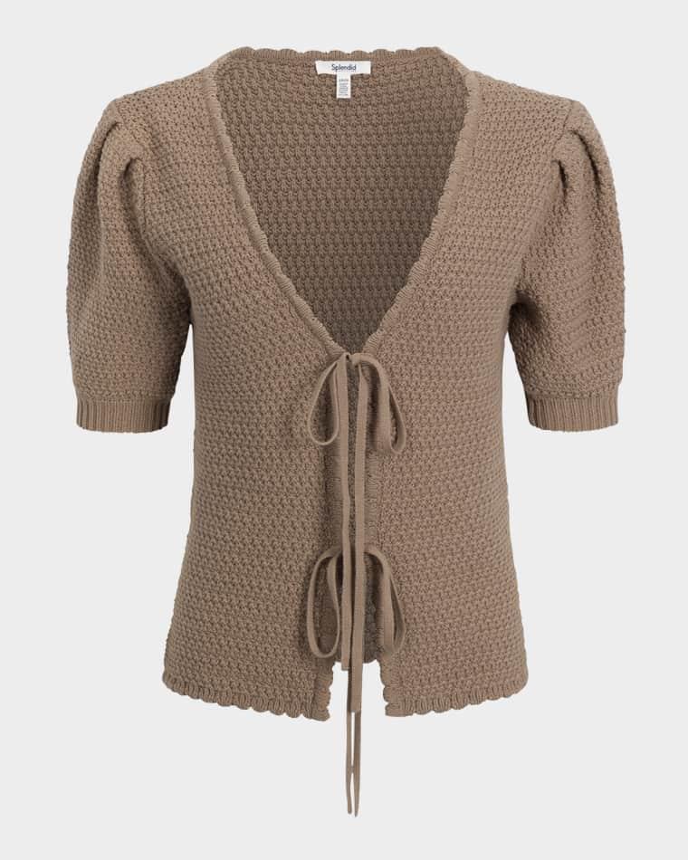 Beverley Tie-Front Sweater by SPLENDID Beverley Tie-Front Sweater by SPLENDID