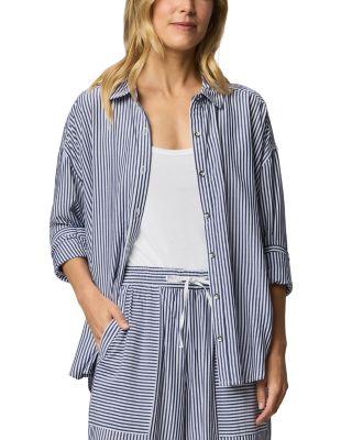 Ella Striped Button Down Shirt by SPLENDID