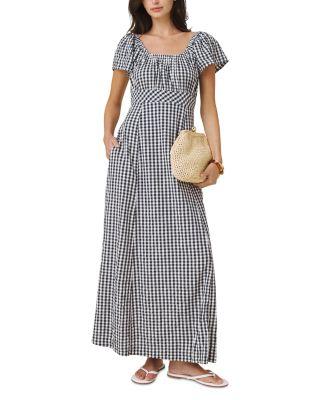 Gigi Gingham Puffed Sleeve Maxi Dress by SPLENDID