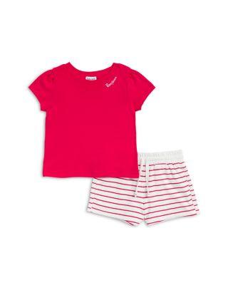 Girls' Bonjour Short Sleeved Tee & Striped Shorts Set - Little Kid by SPLENDID