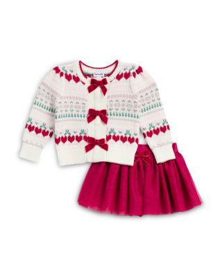 Girls' Cherry Chic Cardigan & Skirt Set - Baby by SPLENDID