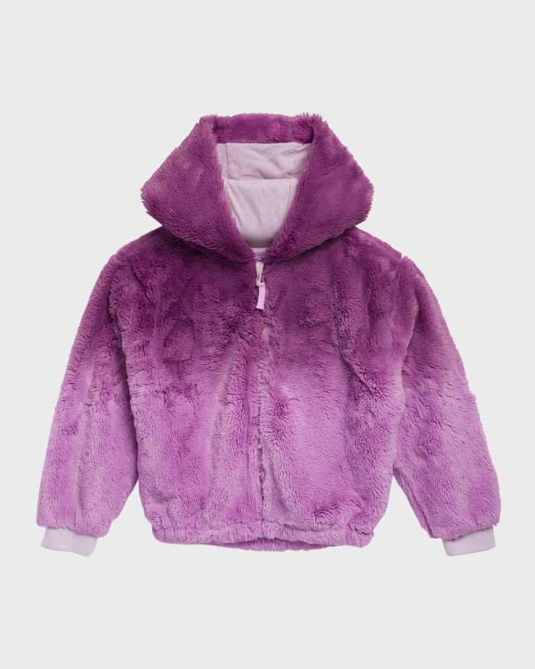 Girl's Dip Dye Faux Fur Coat, Size 7-14 by SPLENDID