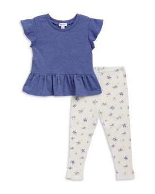 Girls' Top & Floral Print Leggings Set - Little Kid by SPLENDID