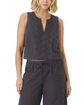 Kenzie Geo Eyelet Tank Top by SPLENDID