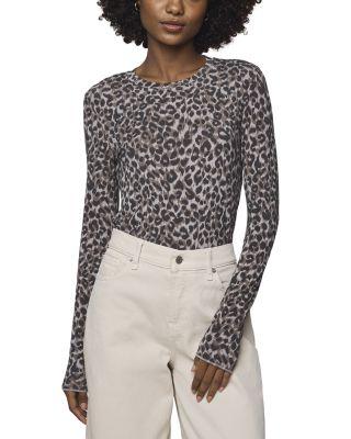 Leopard Print Long Sleeve Tee by SPLENDID