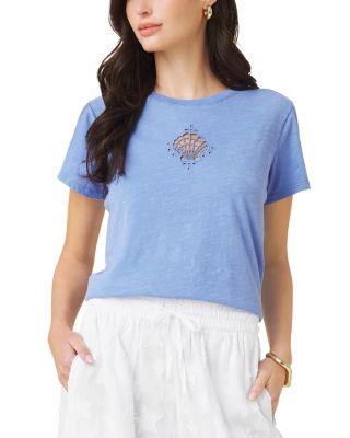 Seashell Embellished Tee by SPLENDID