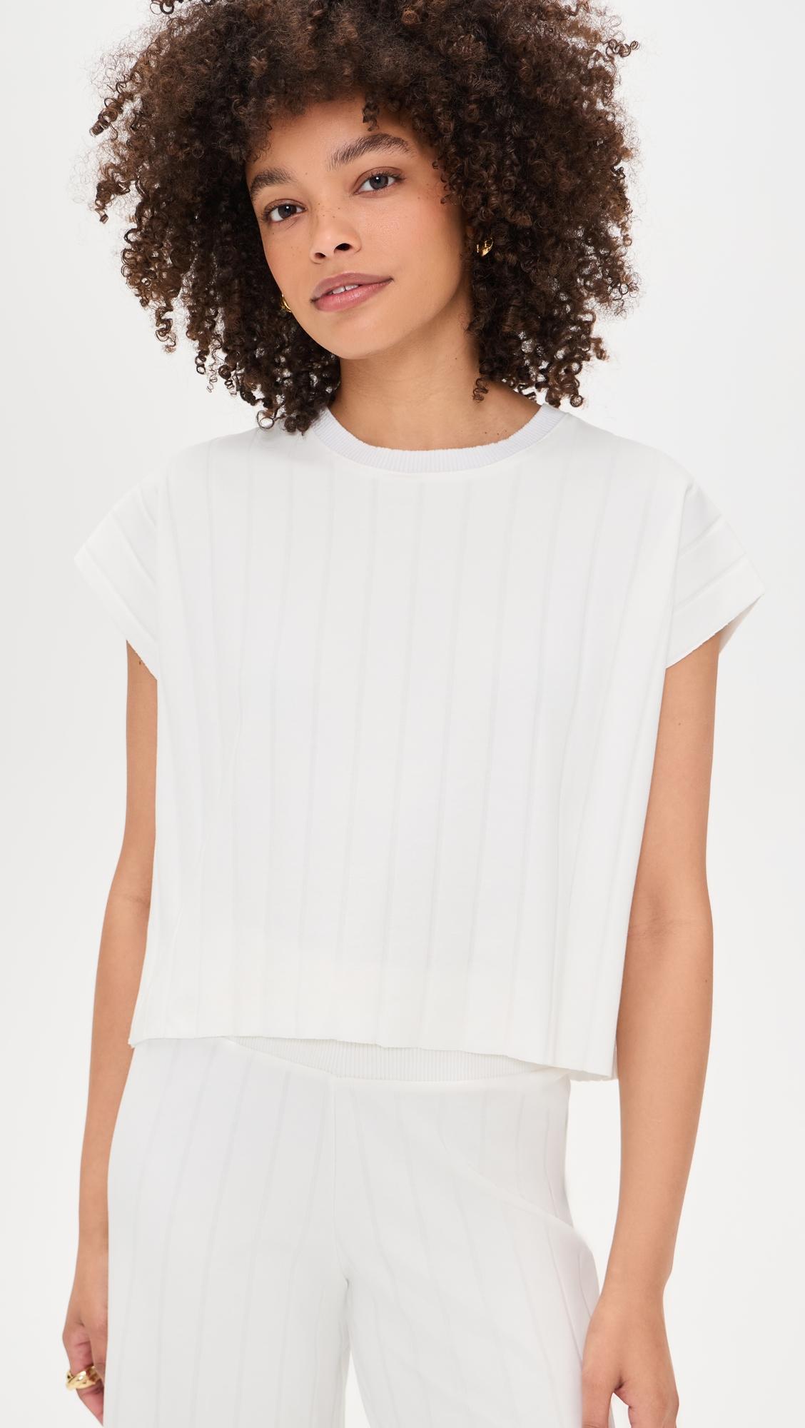 Splendid x @Cellajaneblog Wide Rib Short Sleeve Top by SPLENDID