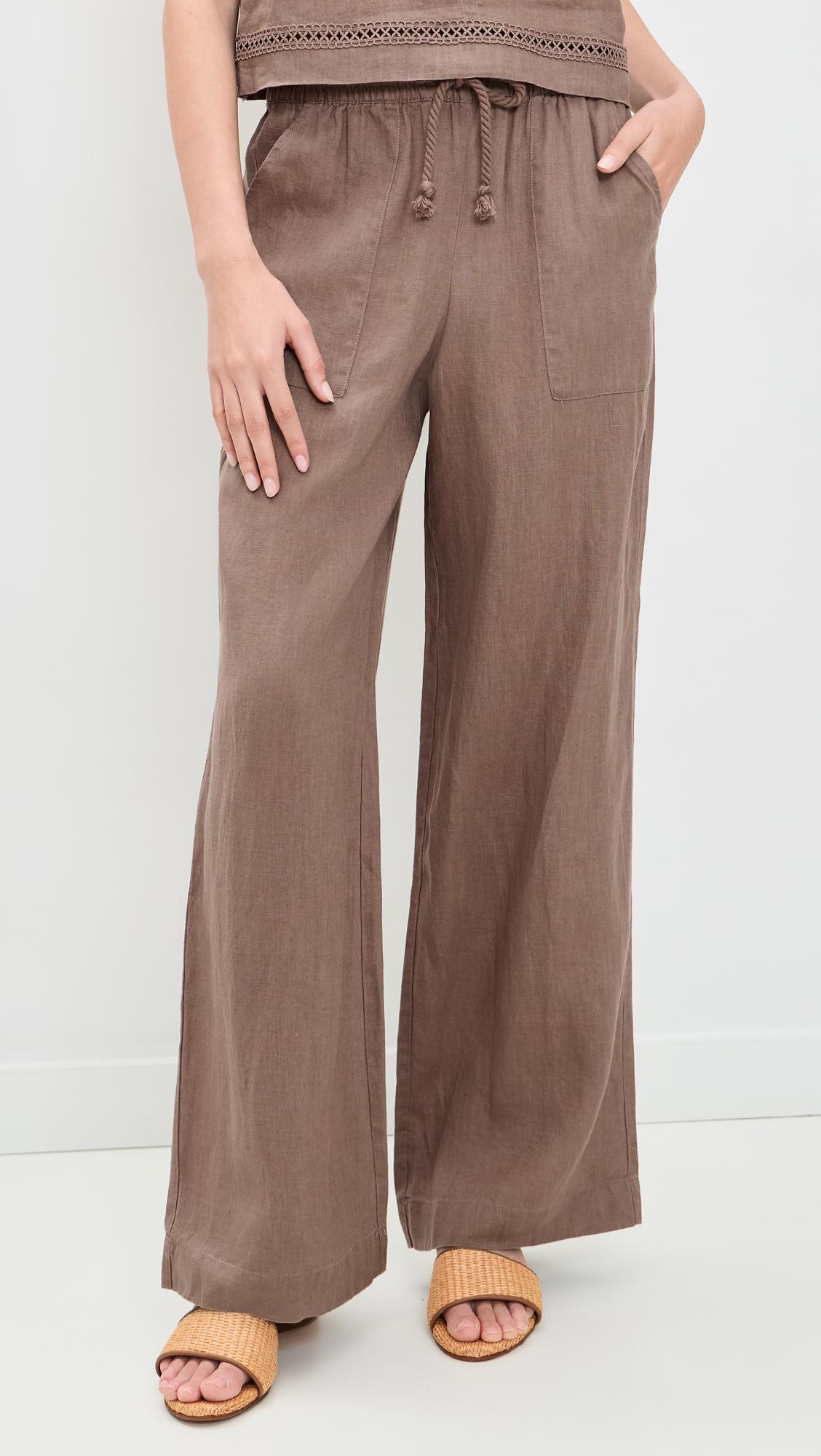 Stella Linen Paperbag Pants by SPLENDID