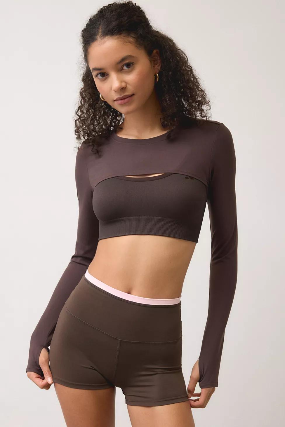 Splits59 Amelia Airweight Lite Long Sleeve Shrug Top by SPLITS59