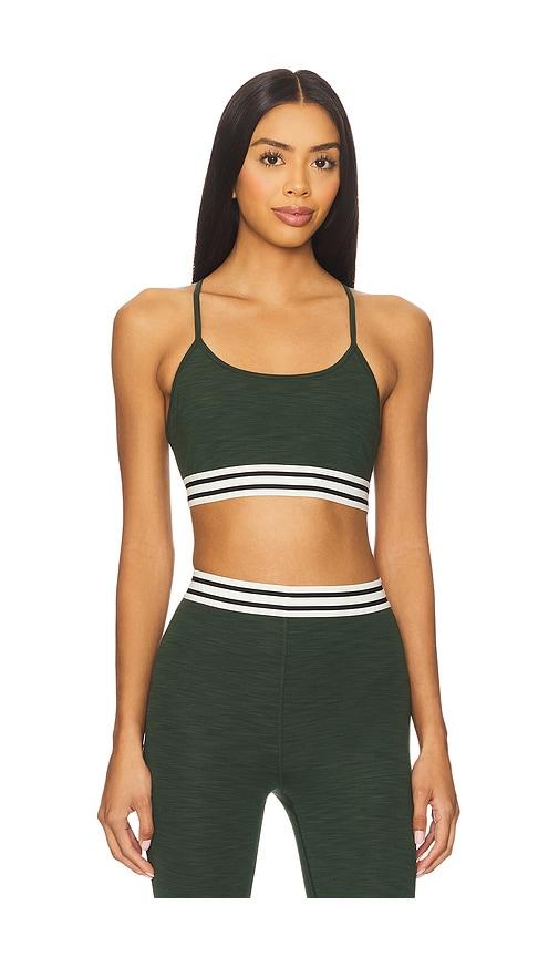 Splits59 Cali Active Rib Sports Bra in Dark Green by SPLITS59