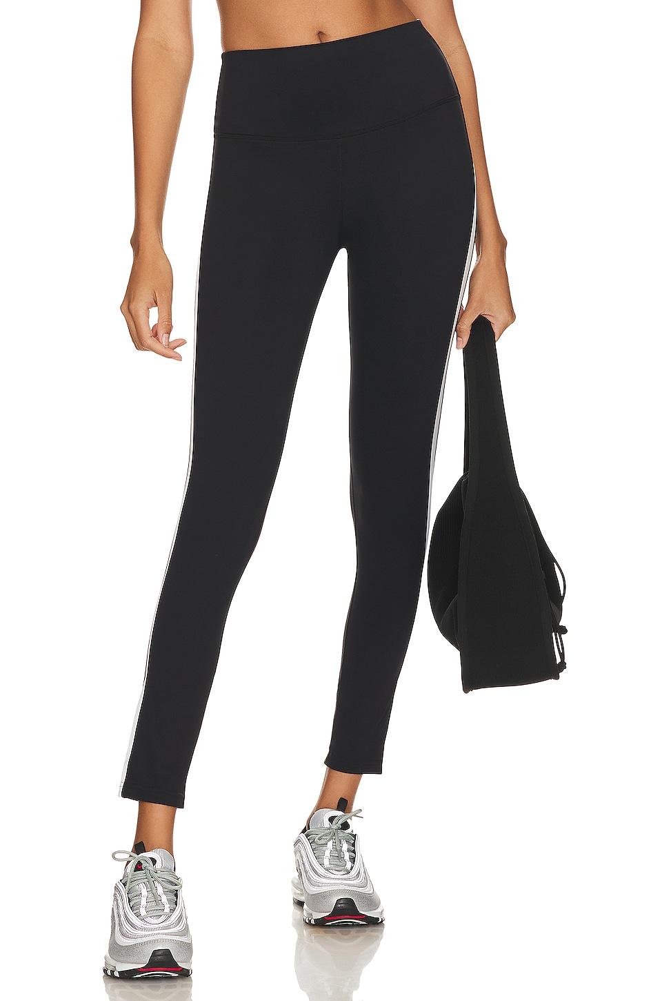 Splits59 Clare High Waist Rigor 7/8 Legging in Black & White by SPLITS59