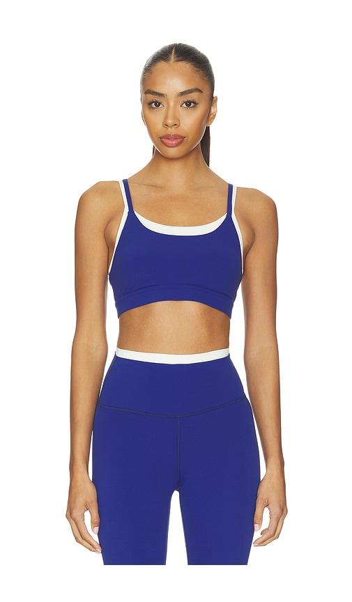 Splits59 Elliah Airweight Double Layer Bra in Blue by SPLITS59