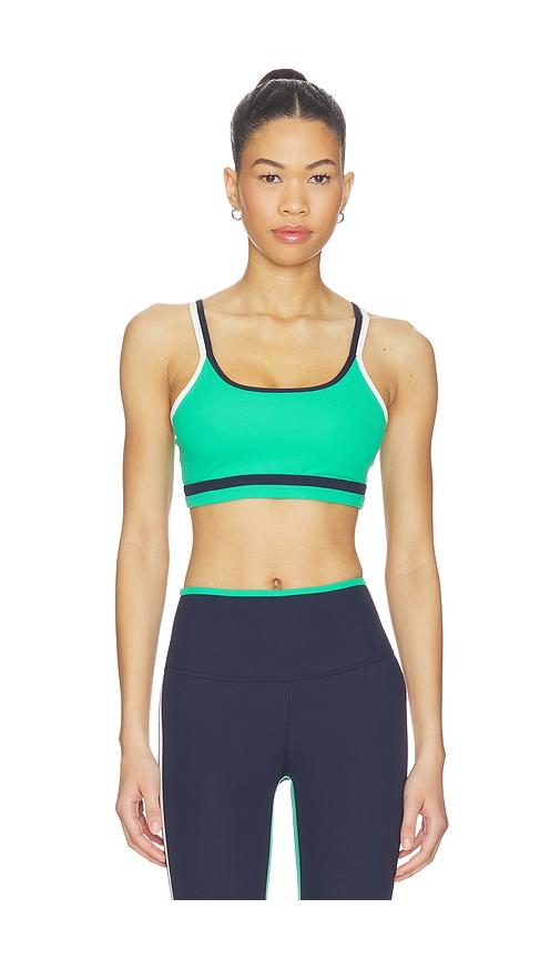 Splits59 Eva Rigor Double Strap Sports Bra in Green by SPLITS59