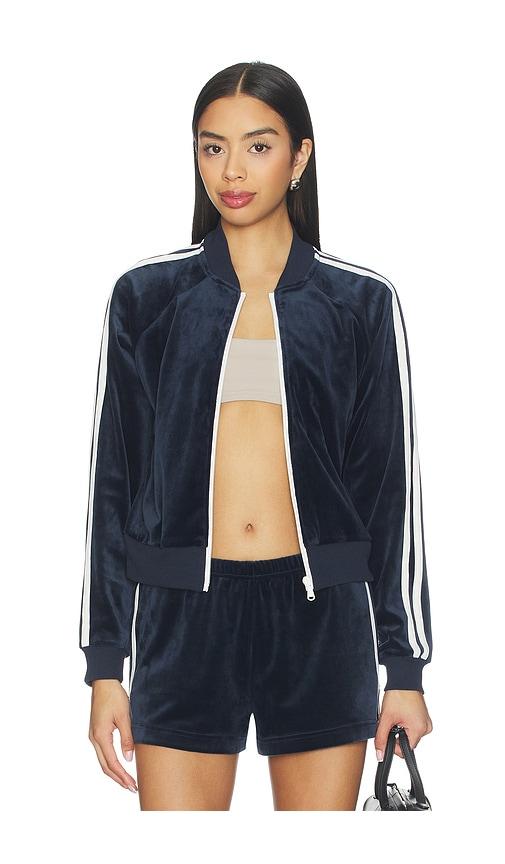 Splits59 Heritage Velour Bomber Jacket in Navy by SPLITS59