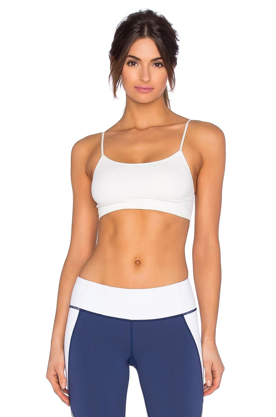 Splits59 Loren Seamless Bra in White by SPLITS59 Splits59 Loren Seamless Bra in White by SPLITS59