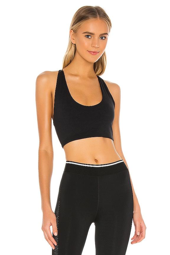 Splits59 Sara Airweight Bra in Black by SPLITS59