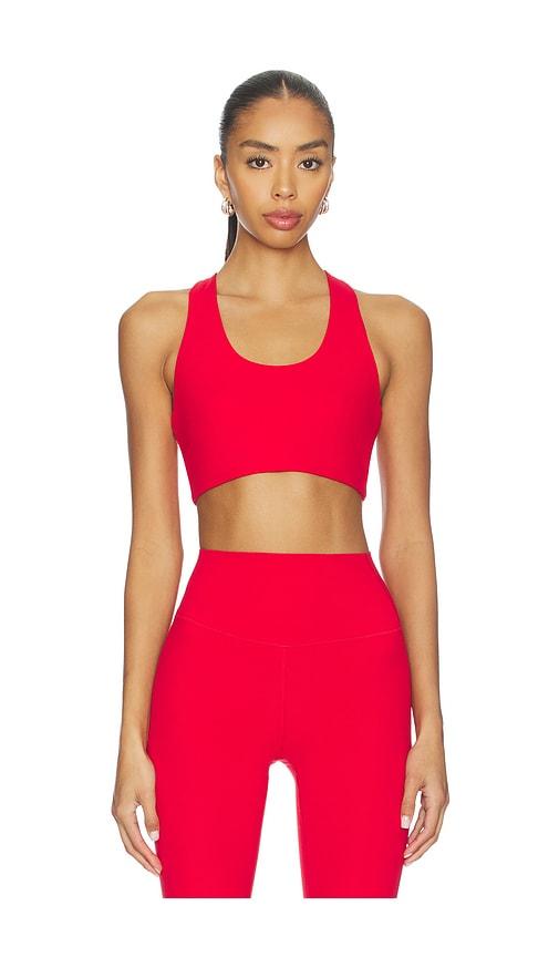 Splits59 Sara Airweight Sports Bra in Red by SPLITS59