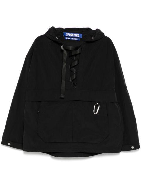 lace-up hoodied jacket by SPOONYARD