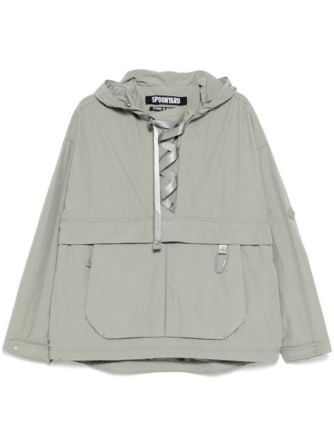 lace-up hoodied jacket by SPOONYARD