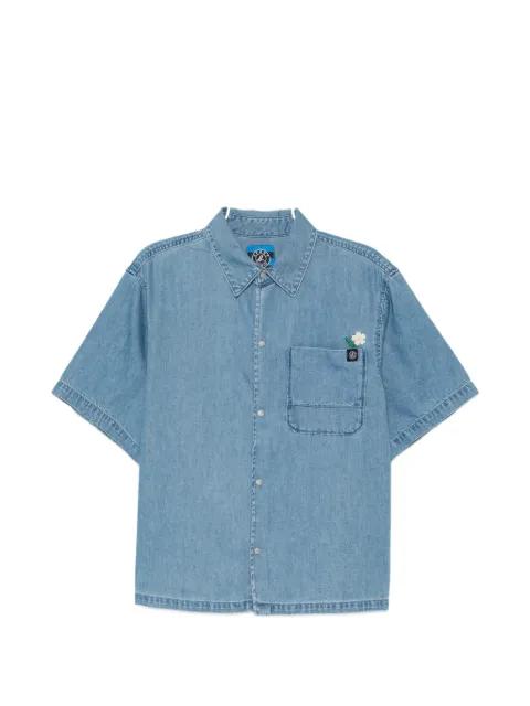 floral-embroidered short-sleeve shirt by SPORT B. BY AGNES B.