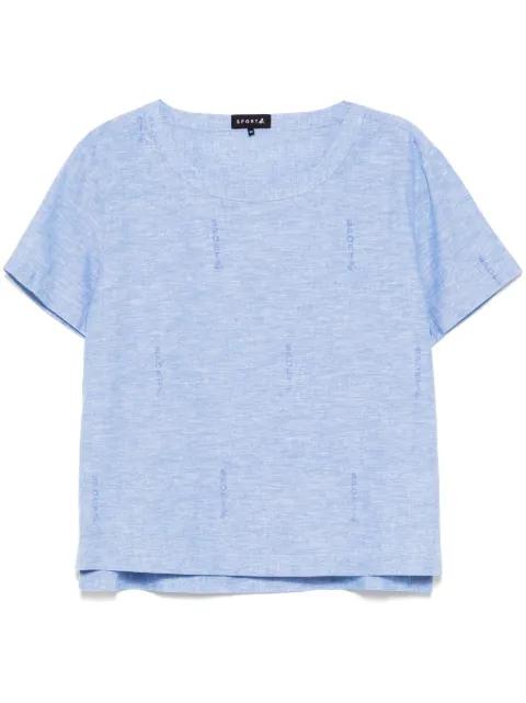 logo allover print top by SPORT B. BY AGNES B.