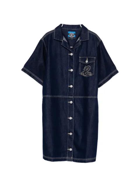 logo-embroidered denim shirt dress by SPORT B. BY AGNES B.