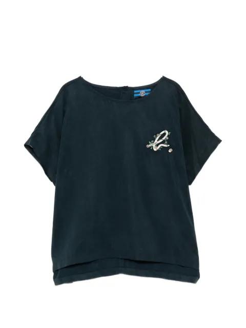 logo embroidered short-sleeve blouse by SPORT B. BY AGNES B.