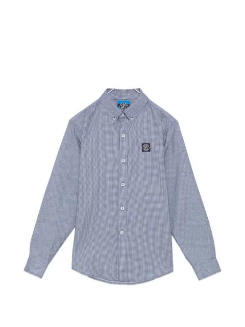logo-patched checked shirt by SPORT B. BY AGNES B.