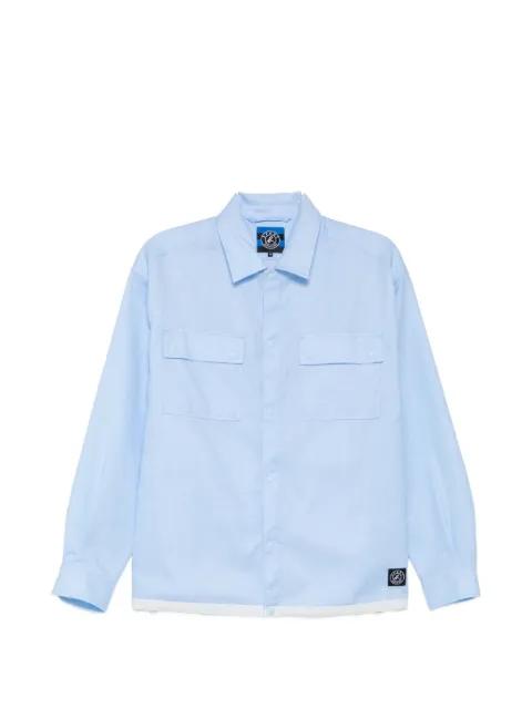 logo-patched checked shirt by SPORT B. BY AGNES B.