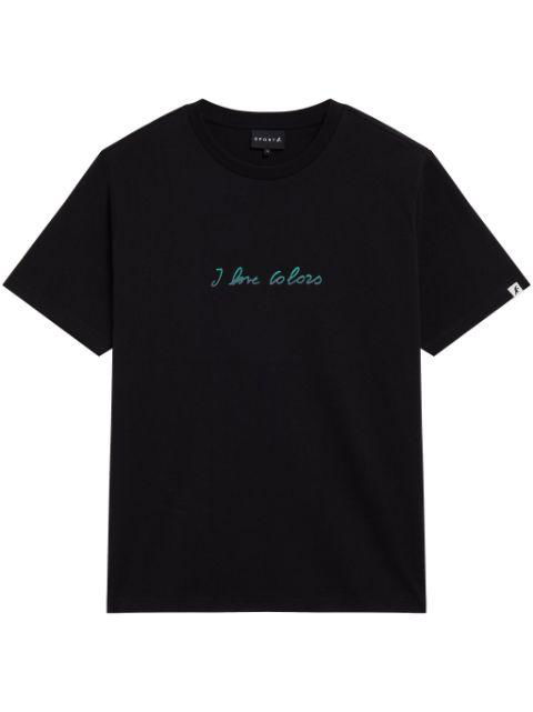 slogan-print cotton T-shirt by SPORT B. BY AGNES B.