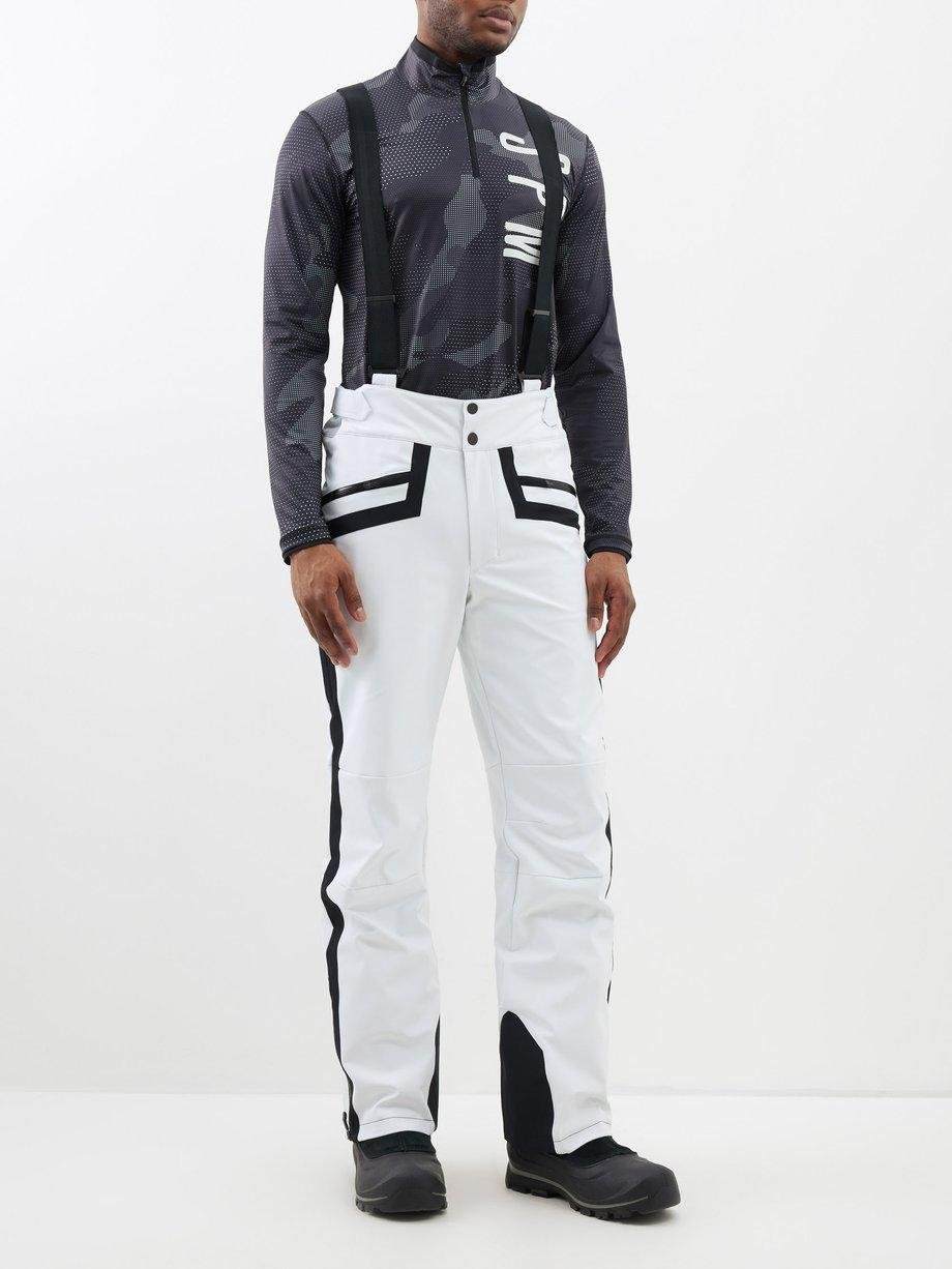 Side-stripe logo-embroidered ski trousers by SPORTALM
