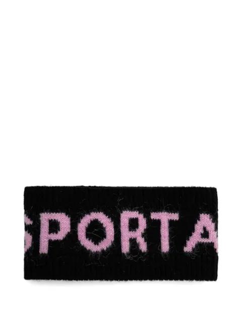 logo-intarsia knitted headband by SPORTALM