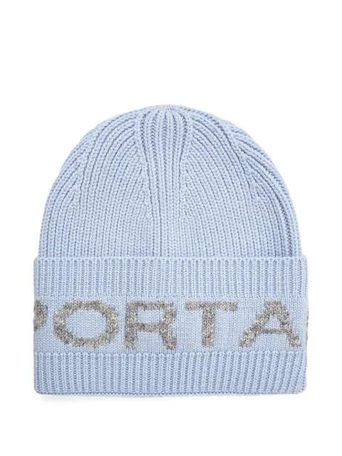 logo-knit turn-up beanie hat by SPORTALM