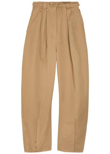 Belted cotton wide-leg trousers by SPORTMAX